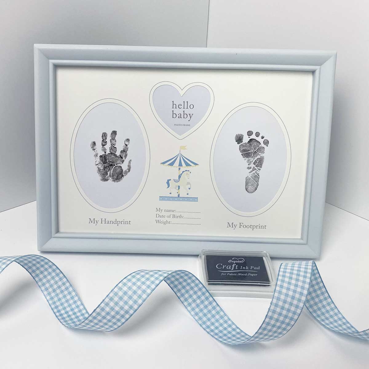  Felt Like Sharing Baby Hand and Footprint Kit, White Frame,  Baby Footprint Kit : Baby