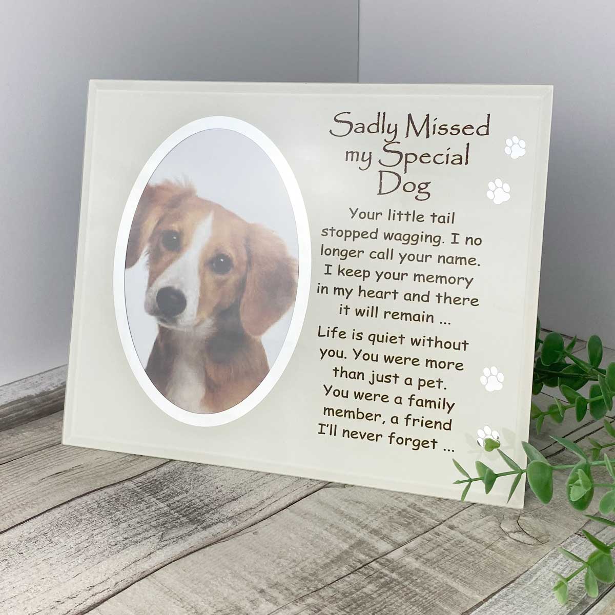 Pets Memorial Picture Frame Sympathy Picture Frame for Pet Loss Dog and Cat  Memorial 4 x 6 Inches Photo 