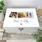 Personalised Couples Photo White Wooden Keepsake Memory Box - 3 Sizes (22cm | 27cm | 30cm)