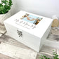 Personalised Expectant Mum Photo White  Wooden Keepsake Memory Box - 3 Sizes (22cm | 27cm | 30cm)