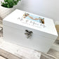 Personalised Expectant Mum Photo White  Wooden Keepsake Memory Box - 3 Sizes (22cm | 27cm | 30cm)