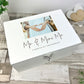 Personalised Expectant Mum Photo White  Wooden Keepsake Memory Box - 3 Sizes (22cm | 27cm | 30cm)