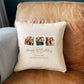 Personalised Any Message Three Photo Cotton Cushion