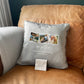 Personalised Three Photo Memorial Ashes Faux Fur Cuddle Cushion