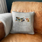 Personalised Any Message Three Photo Cuddle Cushion