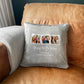 Personalised Any Message Three Photo Cuddle Cushion