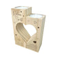 Personalised Solid Wooden Memorial Heart Tea Light Holders