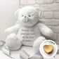 Personalised Angel Wings Ashes Keepsake Memory Bear - White