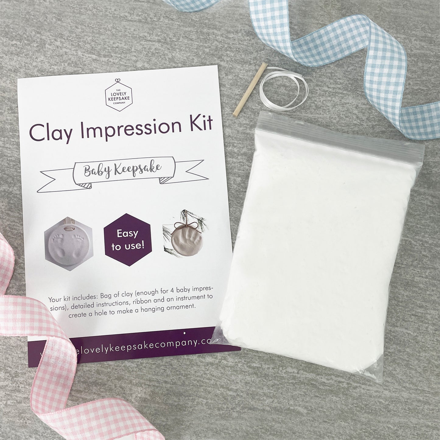 Clay Baby Hand & Foot Impression Moulding Kit - White