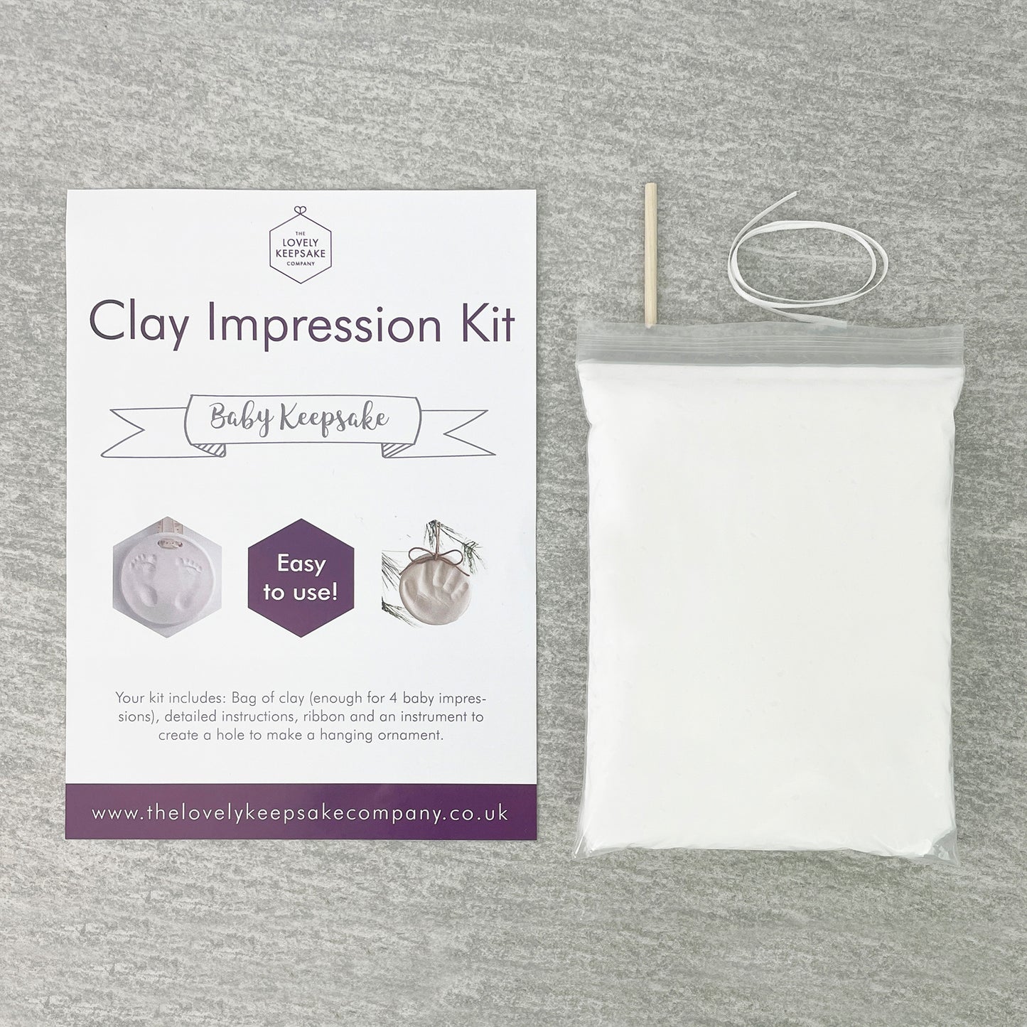 Clay Baby Hand & Foot Impression Moulding Kit - White