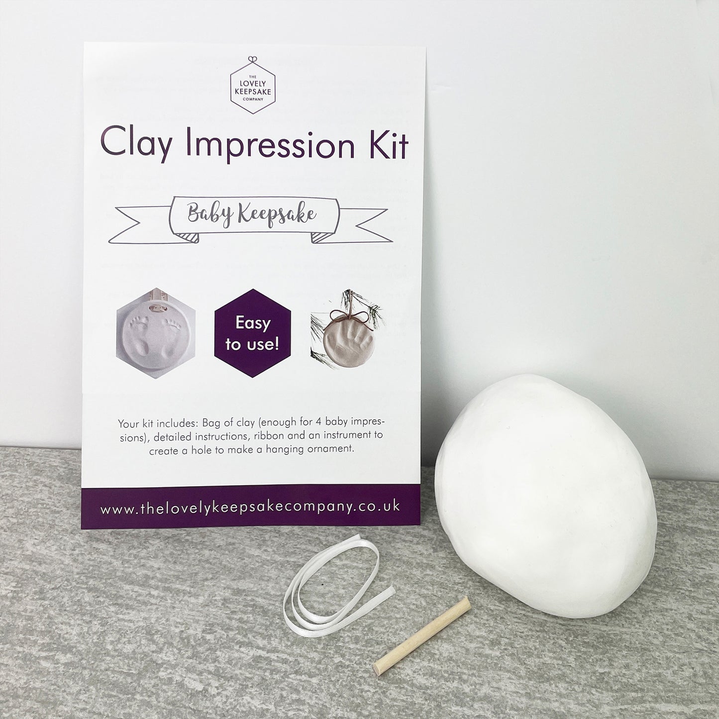 Clay Baby Hand & Foot Impression Moulding Kit - White