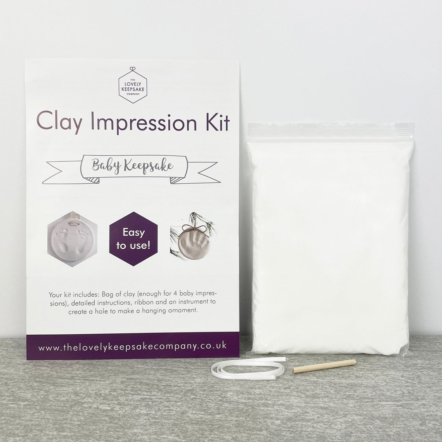 Clay Baby Hand & Foot Impression Moulding Kit - White