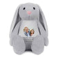 Personalised Photo Comfort Keepsake Bunny - Grey