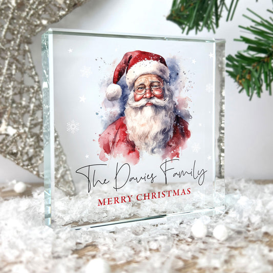 Personalised Any Message Traditional Santa Crystal Token