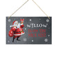 Personalised Cartoon Santa Nice List Slate Hanging Sign 25 x 15cm