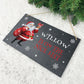 Personalised Cartoon Santa Nice List Slate Hanging Sign 25 x 15cm