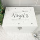 Personalised White Wooden Santa Sleigh Christmas Eve Box - 3 Sizes (22cm | 27cm | 30cm)