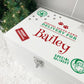 Personalised White Wooden North Pole Stamp Pet Christmas Eve Box - 3 Sizes (22cm | 27cm | 30cm)