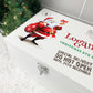 Personalised White Wooden Cartoon Santa Christmas Eve Box - 3 Sizes (22cm | 27cm | 30cm)