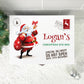 Personalised White Wooden Cartoon Santa Christmas Eve Box - 3 Sizes (22cm | 27cm | 30cm)