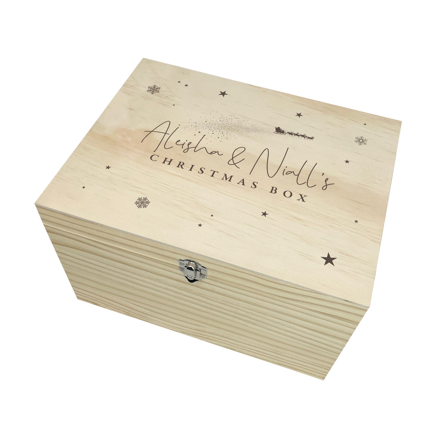 Personalised Couples Christmas Eve Box - 5 Sizes (16cm | 20cm | 26cm | 30cm | 36cm)