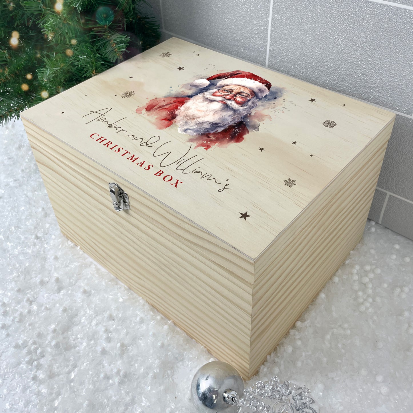 Personalised Traditional Santa Christmas Eve Box - 5 Sizes (16cm | 20cm | 26cm | 30cm | 36cm)