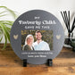 Personalised My Favourite Child Gave Me This Circular Photo Slate With Stand 20cm