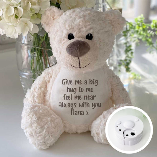 Personalised Record-A-Voice Teddy Bear - Cream