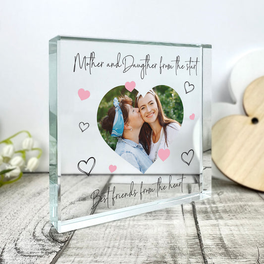 Personalised Mother & Daughter/Son Best Friends Photo Crystal Token