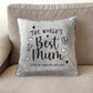 Personalised The World's Best Mum Faux Fur Cuddle Cushion