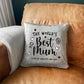 Personalised The World's Best Mum Faux Fur Cuddle Cushion