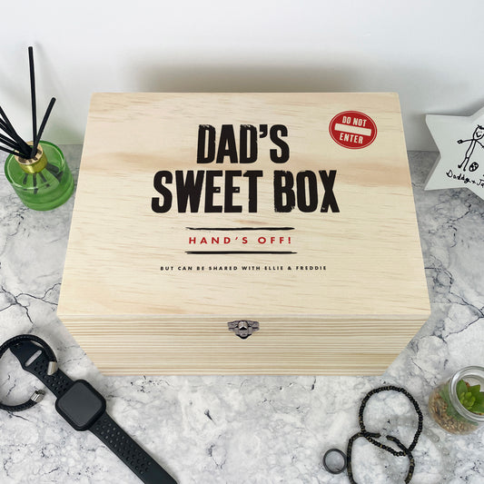 Personalised Snack/Sweet Box Pine Hamper Box - 5 Sizes (16cm | 20cm | 26cm | 30cm | 36cm)