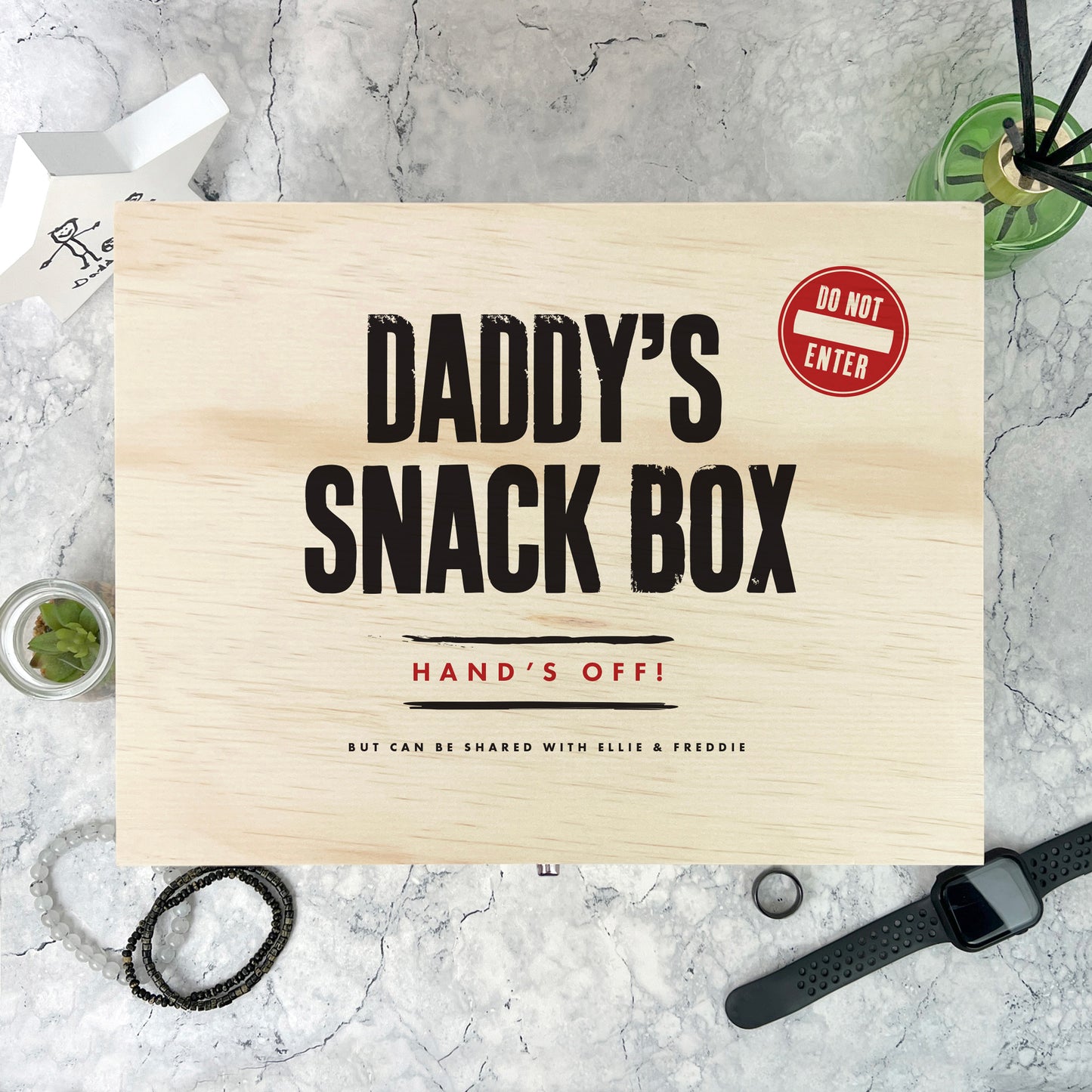 Personalised Snack/Sweet Box Pine Memory Box - 5 Sizes (16cm | 20cm | 26cm | 30cm | 36cm)