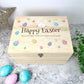 Personalised Pastel Easter Eggs Wooden Hamper Box - 5 Sizes (16cm | 20cm | 26cm | 30cm | 36cm)