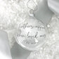 Personalised White Feather Filled Feathers Appear Glass Memorial Bauble