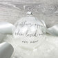 Personalised White Feather Filled Feathers Appear Glass Memorial Bauble