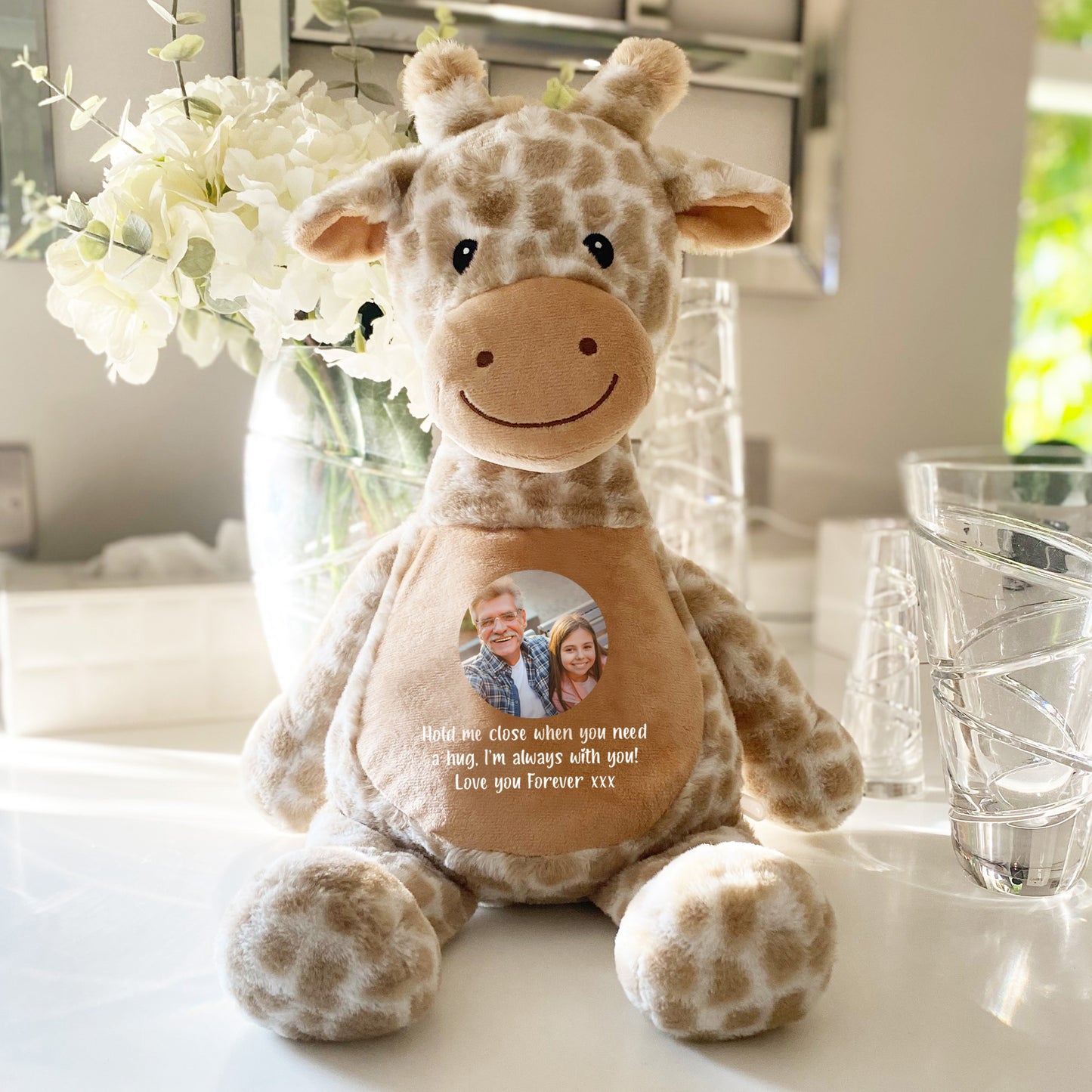 Personalised Photo Ashes Keepsake Memory Giraffe