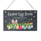 Personalised Colourful Easter Slate Hanging Sign 25 x 15cm