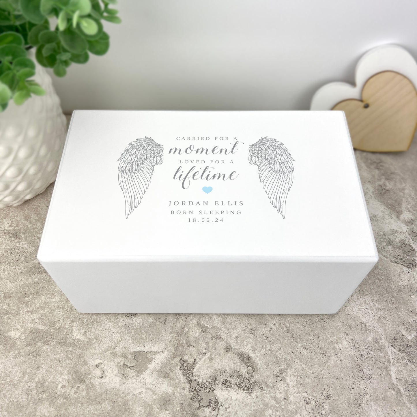 Personalised Angel Baby Wings Cremation Urn For Ashes | 1.44 Litres