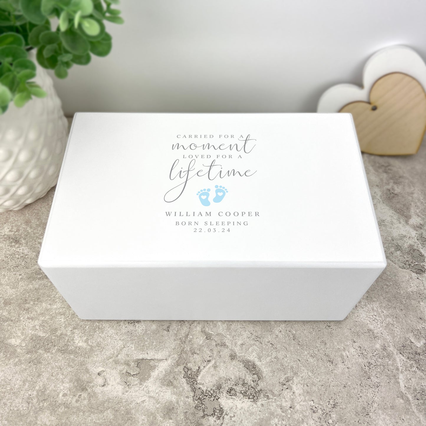 Personalised Carried For A Moment Angel Baby Cremation Urn For Ashes | 1.44 Litres