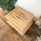 Personalised Scroll Deluxe Solid Oak Adult Cremation Urn For Ashes