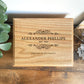 Personalised Scroll Deluxe Solid Oak Adult Cremation Urn For Ashes