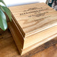 Personalised Scroll Deluxe Solid Oak Adult Cremation Urn For Ashes