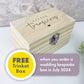 Personalised Couples Names Square White Keepsake Memory Box - 2 Sizes (24cm | 28cm)