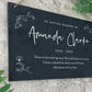 Personalised Wreath Memorial Slate Hanging Plaque 25 x 15cm