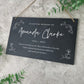 Personalised Wreath Memorial Slate Hanging Plaque 25 x 15cm