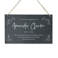 Personalised Wreath Memorial Slate Hanging Plaque 25 x 15cm