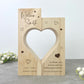 Personalised Solid Wooden Memorial Heart Tea Light Holders