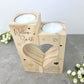 Personalised Solid Wooden Memorial Heart Tea Light Holders