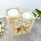 Personalised Solid Wooden Angel Baby Memorial Star Tea Light Holders